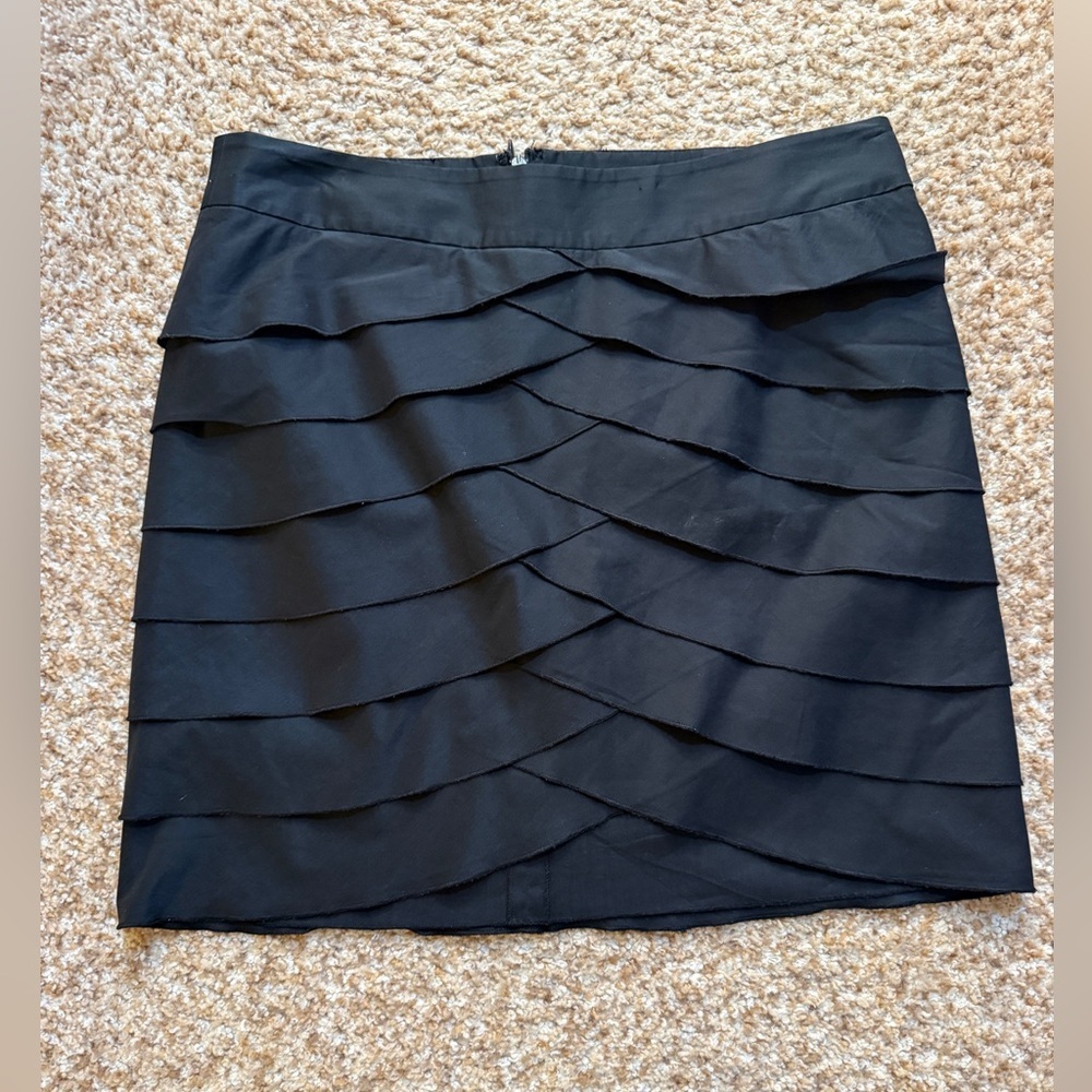 Elegant Black Layered Skirt